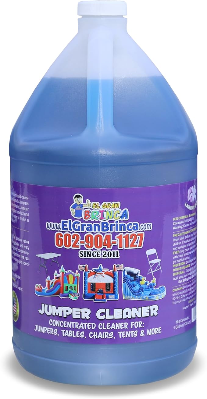 EL GRAN BRINCA Jumper Cleaner for any inflatable, tables, chairs, tents | 1 Gallon