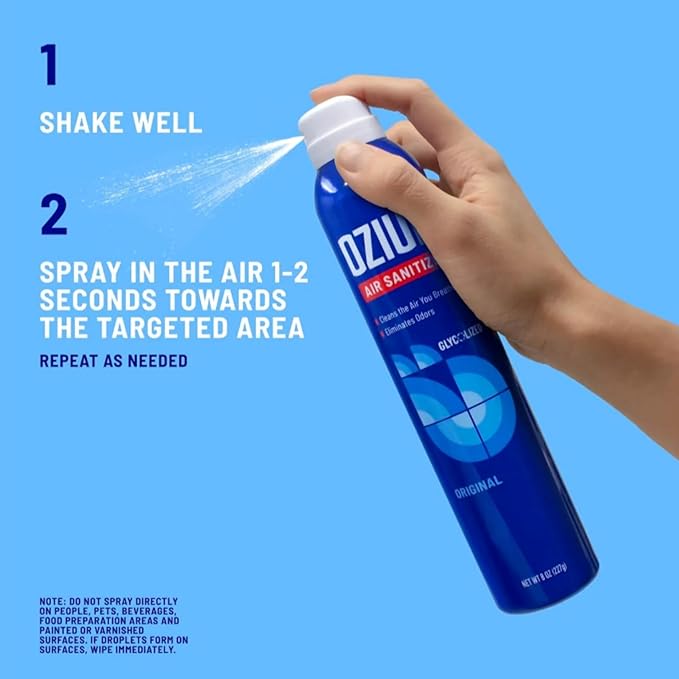 Ozium 3.5 Oz. Air Sanitizer & Odor Eliminator for Homes, Cars, Offices and More, Outdoor Essence Scent, 2 Pack