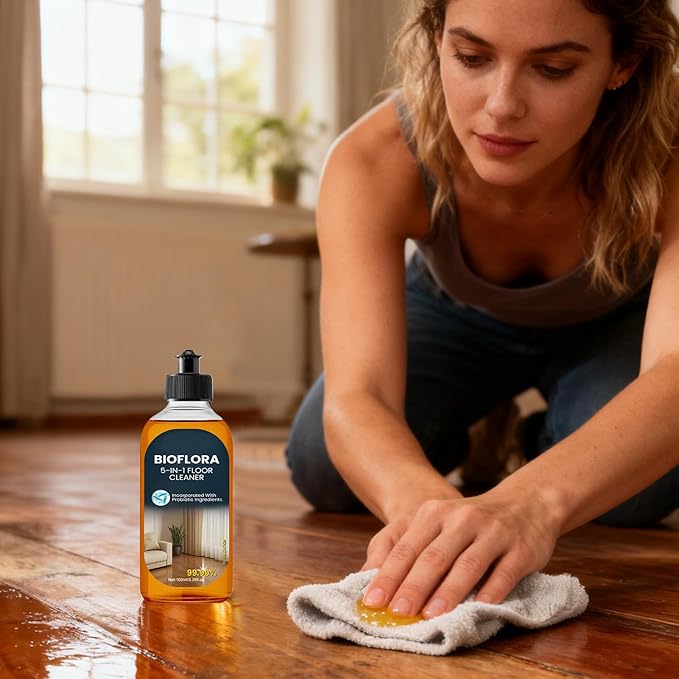 Floor Cleaner, Long-Lasting Scent, 100ml, Floor Brightener, Tile Shine Spray, Eco-Friendly, for Mopping Home, Kitchen and Bathroom, Living Room