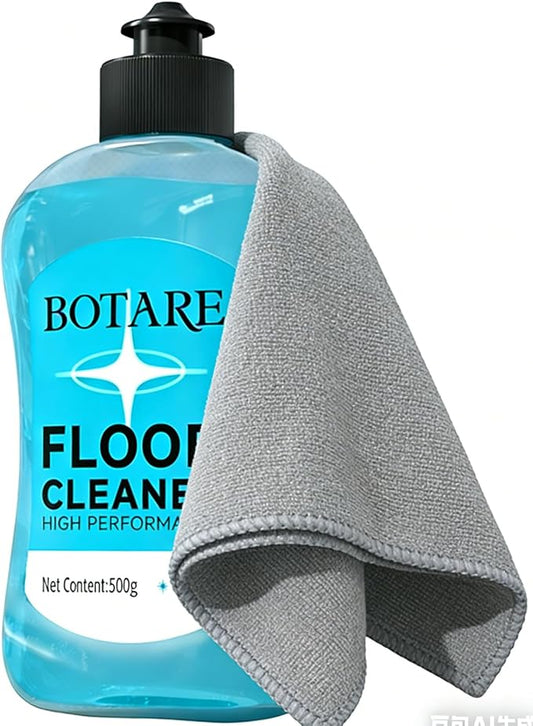 Floor Cleaner Liquid for Mopping, Household Deep Cleaning Solution for Wood,Hardwood,Tile,Laminate,Marble & Porcelain & Bathroom,Ocean Scent,17.6 Fl Oz Each(1 Bottle+1 Cleaning Cloth)
