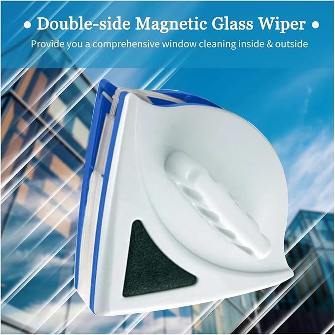1pc Magnetic Window Cleaner Brush for Washing Windows Wash Home Magnet Household Wiper Glass Cleaning Tool(Blue p3-8mm)