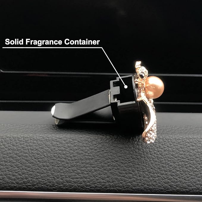 2 Pieces Small Bee Air Vent Clips Bling Bee Car Accessories Cute Car Air Freshener Rhinestone Gift Decorations Charm Car Clip Interior Air Vent Decor