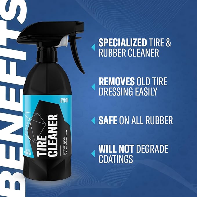 Gyeon Tire Cleaner Advanced Rubber Cleaner For Tires Trim Mats Restores Deep Clean And Preparation Removes Embedded Dirt Grime Dressing Residue Long Lasting Results Detailing Essential