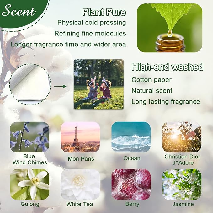 Custom Air Freshener for Car - Double Sided Photo Personalized Car Scents Air Freshener, Smell Air Fresheners With Picture for Wardrobe, Bathroom,Hanging Ornaments (Square)