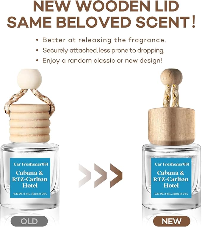 C Classy Car Air Freshener Hanging 2 Pack, Cabana Hotel Scent Essential Oil Diffuser for Cars, Long-Lasting Fragrance,Cute Car Accessories, C ar Air Fresheners for Women & Men Gift, Made in USA