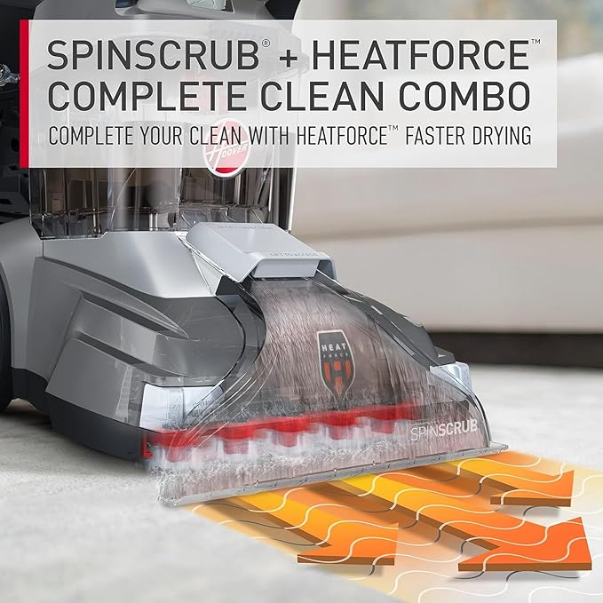 Hoover PowerScrub XL Pet Carpet Cleaner Machine, Deep Cleaning Carpet Shampooer, FH68050 + 64 oz Everyday Cleaner Solution, AH31924