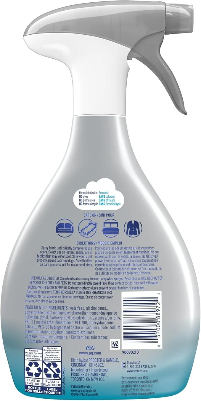 Febreze Fabric Refresher Heavy Duty Crisp Clean Air Freshener (1 Count, 500 Ml)