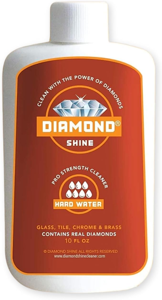 Diamond ShineProfessional Hard Water Cleaner - Lime, Calcium, Rust, Water Spots, Soap Scum - 10 Ounces