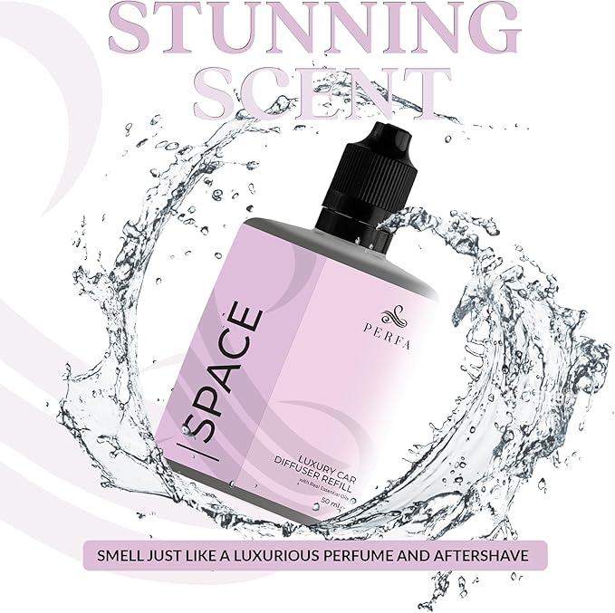 Space Car Air Fresheners (Refill) | Affordable Car Air Fresheners for Women | 50ml Diffuser Refill | 6 Months Freshener Long Lasting | Gift-Ready Women's Pefume by Perfa