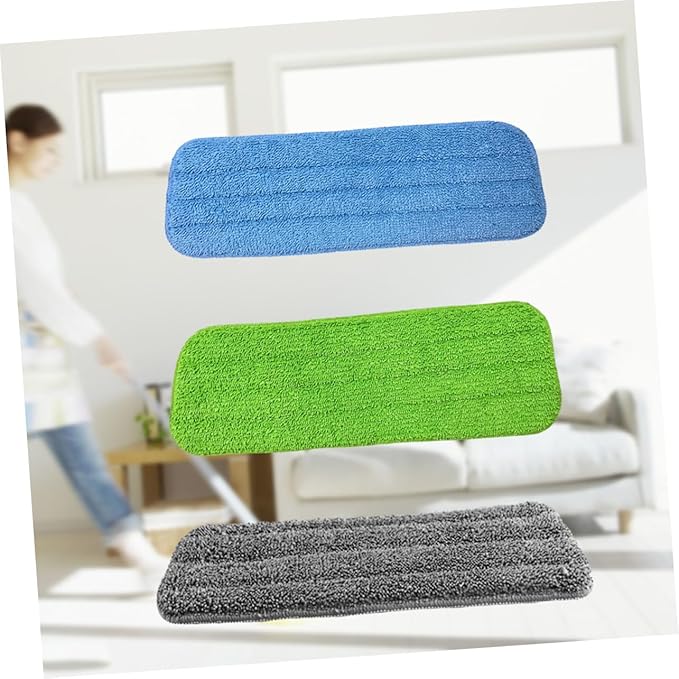 FRCOLOR 3pcs Water Mop Cloth Replacement Microfiber Cleaning Pads for Household Use Durable Mop Head Accessories for Efficient Floor Cleaning