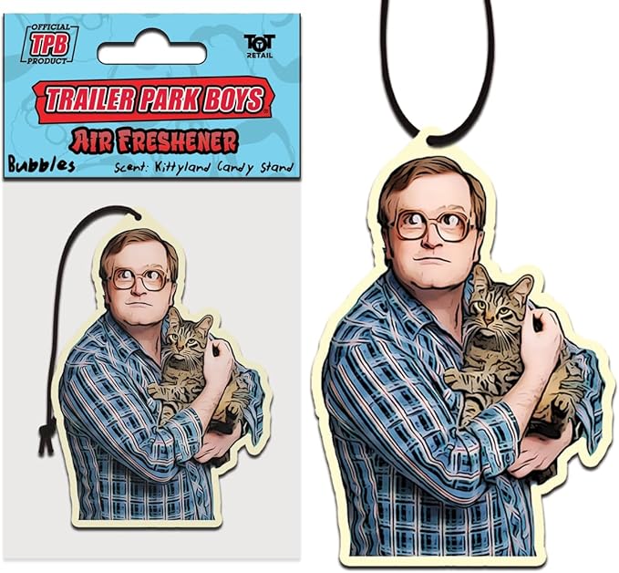 Trailer Park Boys Funny Car Air Freshener 3 PACK - Three Funny Hanging Car Air Freshener, Ricky, Julian, Bubbles - Funny Car Accessories for Men & Women