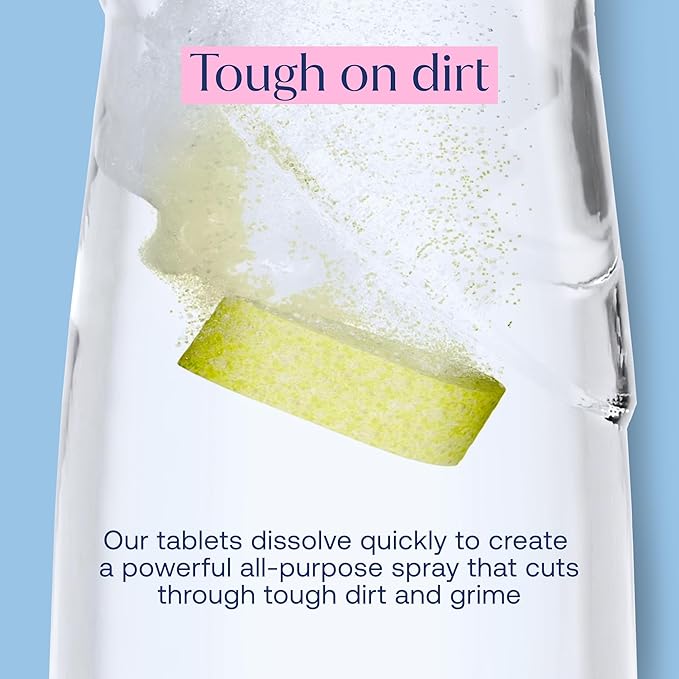 Fab Tab Multi-Surface Cleaning Spray Refill - All-Purpose Cleaner Spray- Natural Cleaning Products - Plant-Based - No Harsh Chemicals - Citrus Scent- (Bottle Not Included) (20)