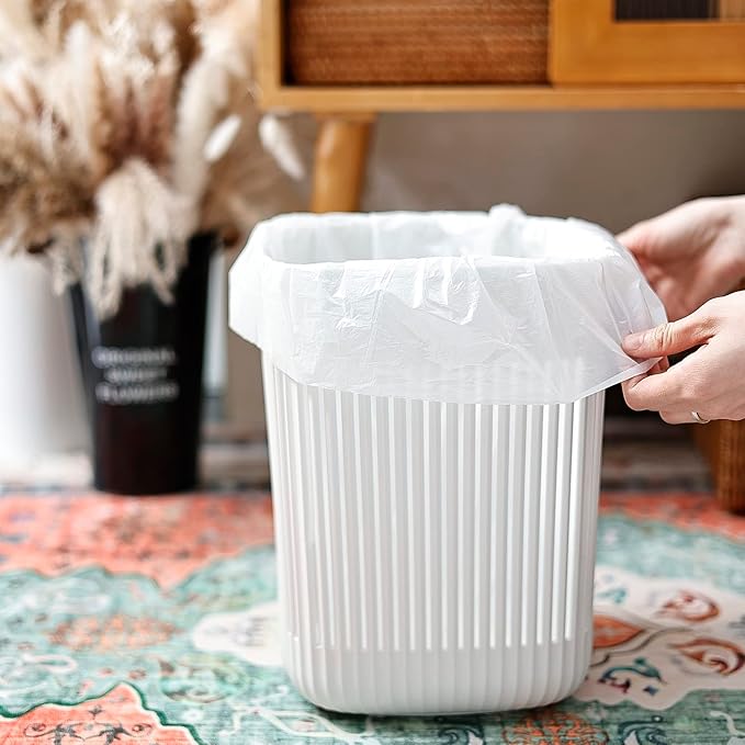 4 Gallon Small Trash Bags, 250 Count, Unscented, Transparent, Durable, Ideal for Bathroom, Kitchen, Office, Bedroom