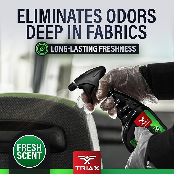 TRIAX Odor Killer - Advanced Odor Control - Ready to Use, Fresh Scent, Multi-Purpose - Non-Toxic and 100% Biodegradable - For Carpets, Fabrics, Hard Surfaces, and More