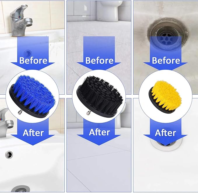 MB Stone Care Easy Oxy Marble Tile Grout Cleaner with Drill Brush KIT - Cleans Granite, Stainless Steel, Fabric, Quartz, Glass (Gallon Bundle)