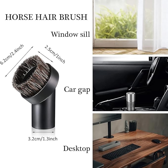 1 1/4" Shop Vacuum Attachments Brushes Kit 1-1/4 inch 1-3/8 inch Vacuum Cleaner Accessories, Set of 7