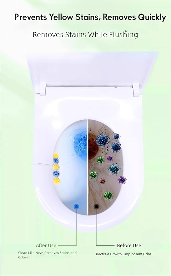 Hanging Toilet Bowl Cleaner, 3 Scents Automatic Toilet Rim Cleaner Can be used 500 times, Stain Removing Odor Eliminating Toilet Freshener for Standard & Smart Toilets (Truffle, 9)