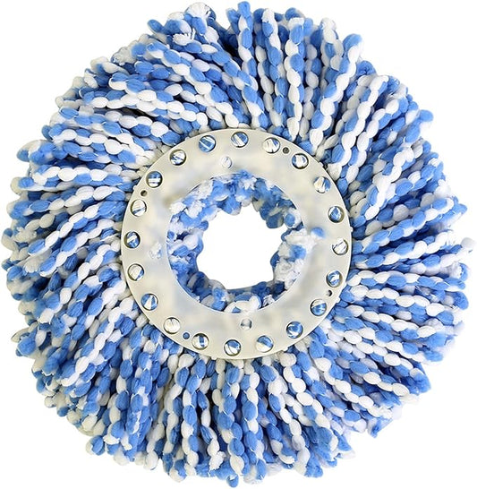 Restokki Mop Head Replacement, Clean Spin Mop Replacement Head, Spin Mop Refill, Microfiber Refill Magic Rotating 360° Mop for Cleaning(Blue)