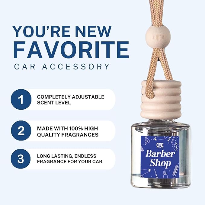 C&E Craft Co Hanging Car Air Freshener Diffuser 2 Pack, Long Lasting Fragrance Oil Car Freshener, Glass Bottle Auto Air Freshener, Made in USA (Pink Sands)