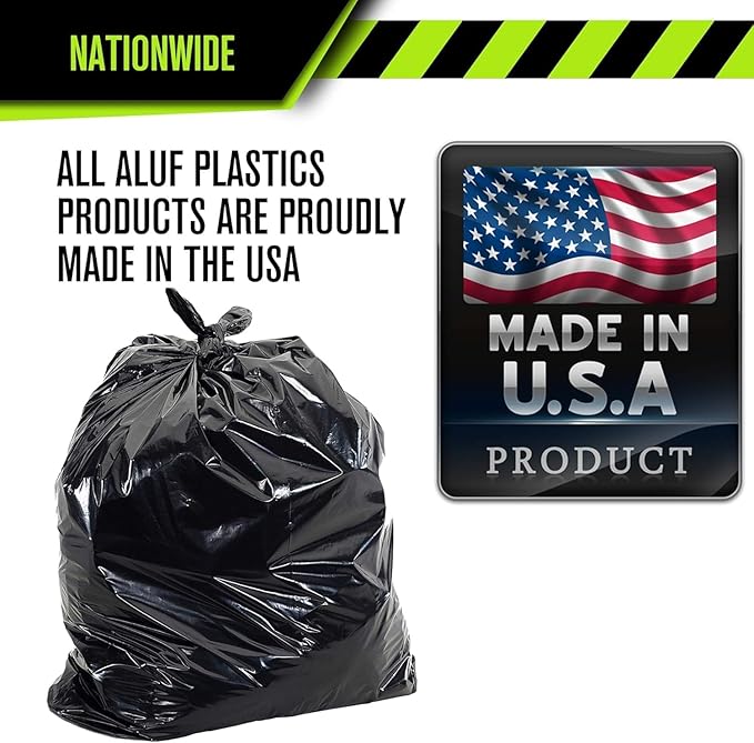 Heavy Duty 45 Gallon Trash Bags - (Huge 400 Pack/w Flap Ties) - 2.0 MIL (Equivalent) 40" x 46" Star Seal Bottom Thick Garbage Bags for Contractors, Lawn, Leaf, Yard Waste Commercial Kitchen