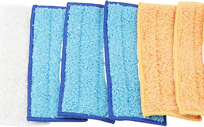 Fdit 9 Pack Reusable Microfiber Spray Mop Pads, 3 Colors Machine Washable Ultra Absorbent for Hardwood, Laminate, Tile Floors