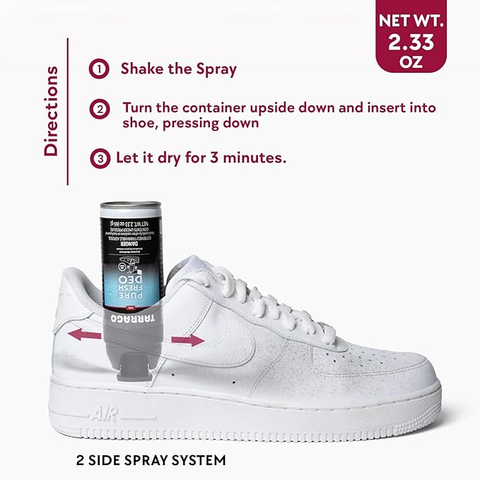 Tarrago Shoe Freshener & Foot Odor Eliminator Spray- Shoe Deodorizer 3x100mL
