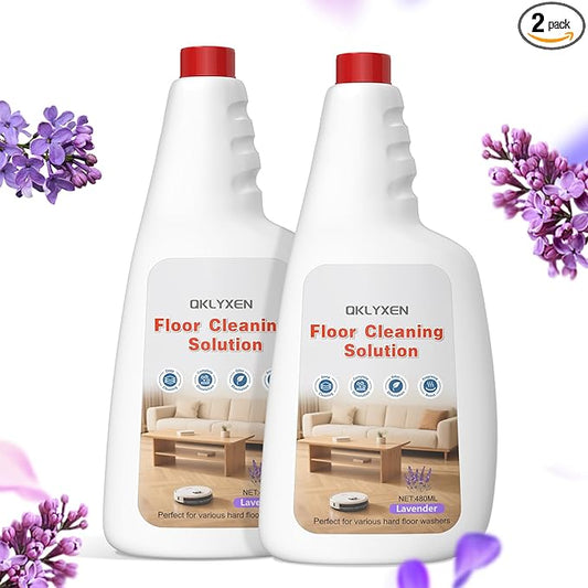 Floor Cleaning Solution Compatible with Roborock Robot Vacuum (Q5/Q7/Q8/Q10/S7/S8/Saros 10R/F25/Qrevo), Floor Cleaner for All Robot Vacuums & Cordless Wet Dry Vacuum with Mopping