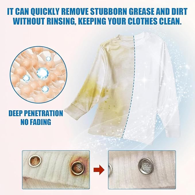 Clothing Emulsifier, Non Ionic Clothing Emulsifier Stain Remover, Spot Cleaner for Clothes, No Damage Fabric Spot, Fabric Conditioner Restore Color (3PCS)