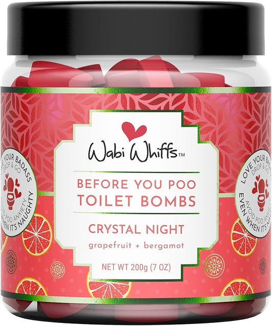 Fizzing Toilet Bombs – Crystal Night | Natural Bathroom Deodorizer | Odor Eliminator Tablets For Freshness & Cleanliness | Eco-Friendly Septic Safe Tablets | 60 Count |