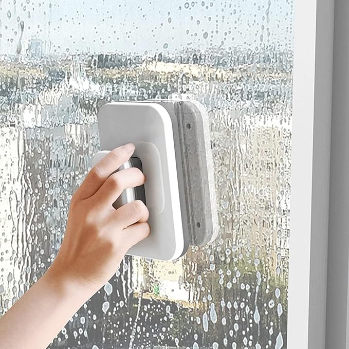 Magnetic Window Cleaner, Magnetic Glass Cleaner Brush, Double Sided Window Brush for Window Glass Washing Tools