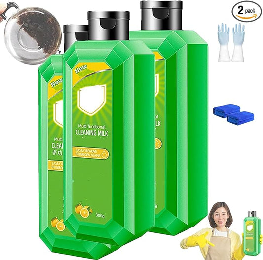 10.58oz Cleaning Milk House Cleaner,Multi Functional Cleaning Milk for Household Kitchen,Powerful Multifunctional Cleaner Liquid Milk,Multi Scene Cleansing Milks Stains Cleaner (3)