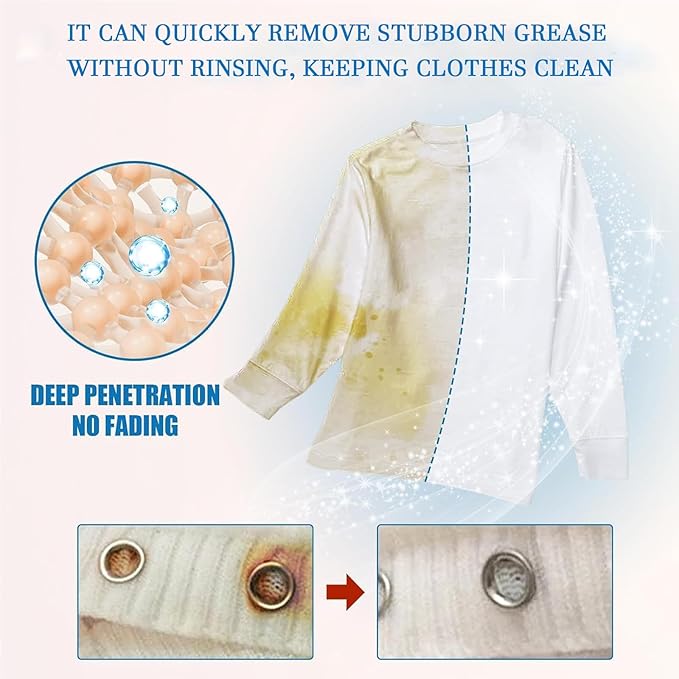 Fly Cloth Cleanse Clothing Emulsifier, Non Ionic Emulsifiers Cloth Cleaner, Spot Cleaner For Clothes, Powerful Fabric Cleaner for Clothes Care, Gentle on Most Fabrics (2pcs)