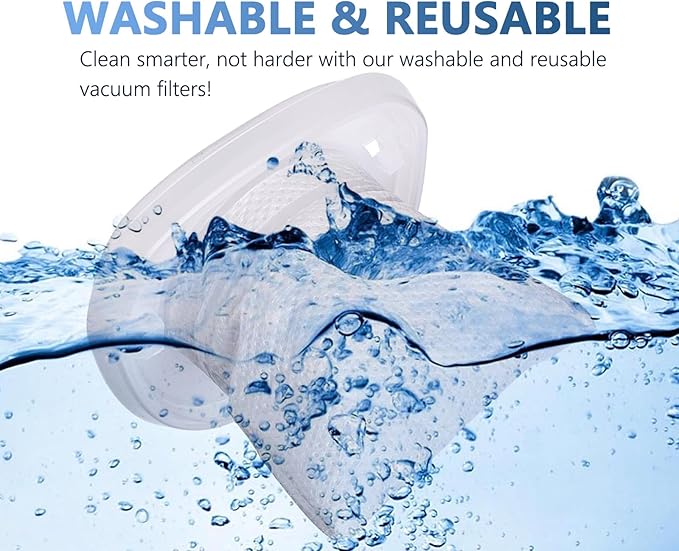4 Pack HNVCF10 Filter Replacement for Black and Decker Dustbuster Hand Vacuum HNVC220BCZ01, HNVC215B10, HNVC215B12, HNVC115B22, HNVC220BCP07, HNVC115J06, HNVC115J22, HNVC115JB06, HNVC220BCZ00