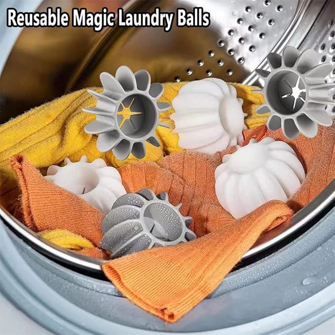 10Pcs Anti-Winding Washing Machine Ball, Laundry Ball Laundry Dryer Balls, Reusable Silicone Soft Washing Balls, Alternative for Quick Washing Washing Machine (White)