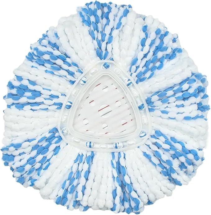 2pcs Upgrade Triangular Spin Mop Head Pad Microfiber Refills(WHITE-2pcs)