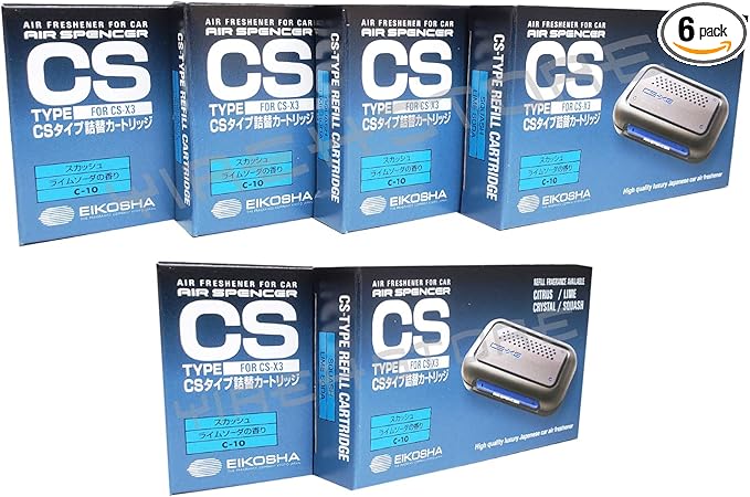 JDM Air Spencer CS-X3 Squash Scent Air Freshener 6 Pack Refills