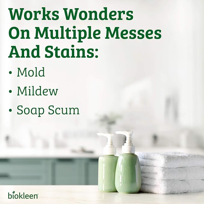 Biokleen Bac-Out Bathroom Cleaner - 32 Ounce -Eco-Friendly, Non-Toxic, Plant-Based, No Artificial Fragrance, Colors or Preservatives