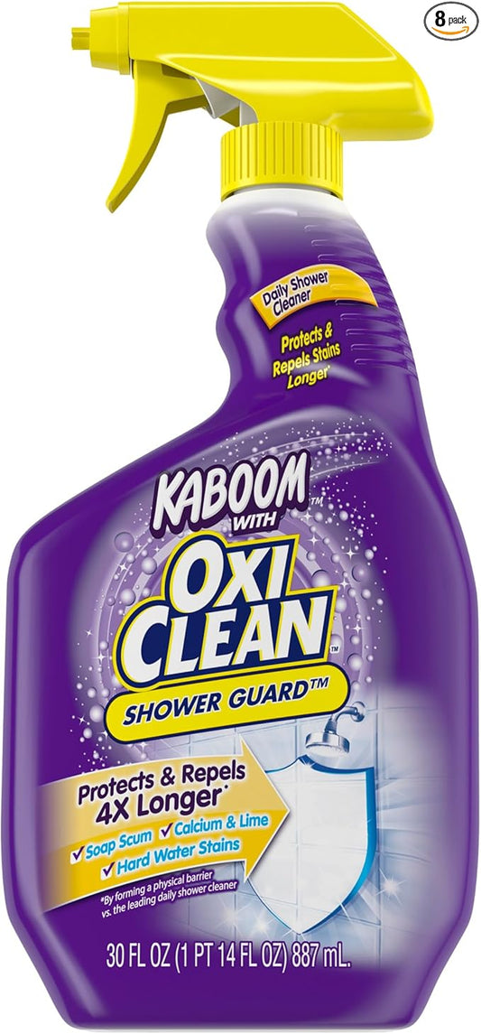 OxiClean Shower Guard Daily Shower Cleaner, 30 oz., Protects & Repels Stains (Pack of 8)