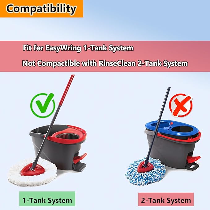 12Pack Spin Mop Replacement Heads,100% Microfiber Mop Head Replacement Compatible with Triangle Spin Mop, 360 Degree Spin Mop Refill for Easy House Cleaning Floor Mopping
