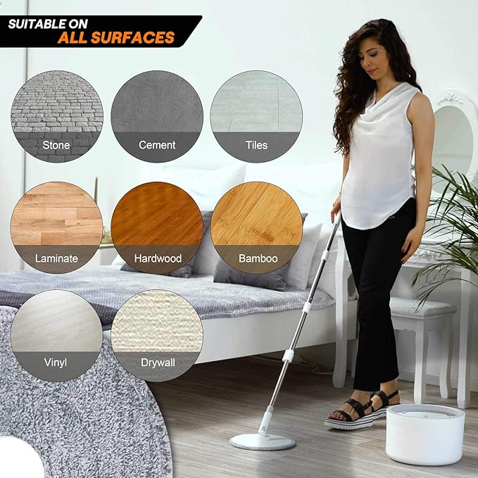 VENETIO Innowellclean Spin Mop Refills - Include Washable Microfiber Mop Pad Replacements (Qty 3)