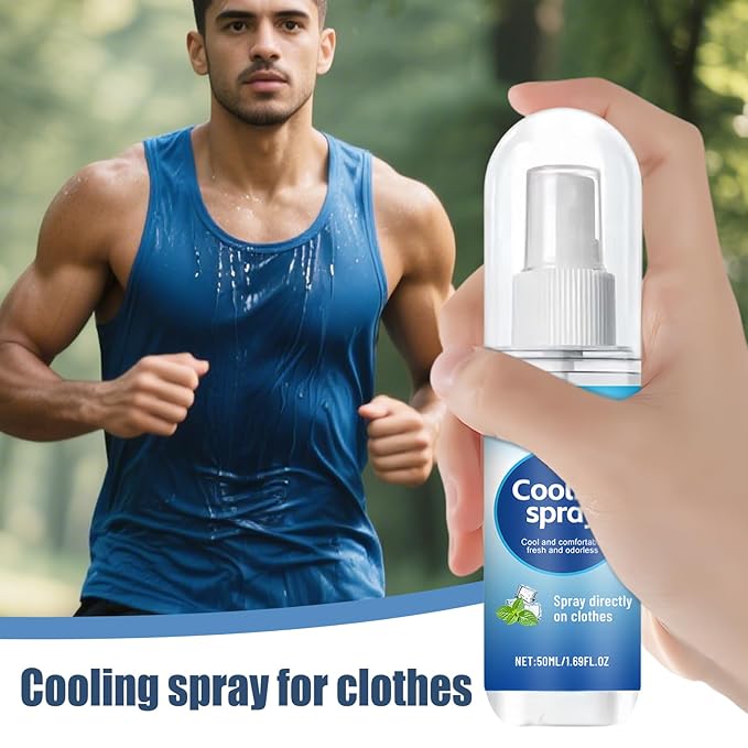 Cooling Spray For Hot Weather, Cooling Spray For Clothes, 3pcs Hot Days Non-Greasy Soothing Solution, For Athletes Yoga Beach Vacation Running