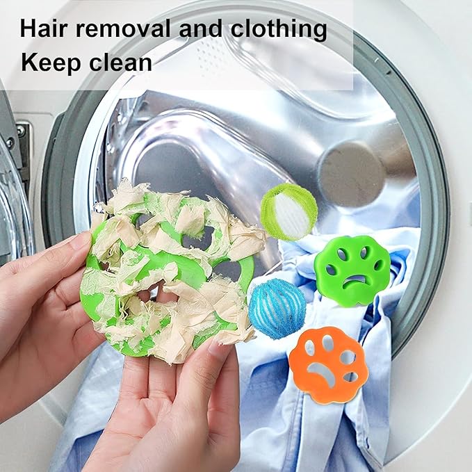 9 Pcs Pet Hair Remover, Portable Dog Cat Hair Remover, Lint Remover, Reusable Pet Hair Removal Tool, Lint Shaver Cleaner Pro, Carpet Scraper for Couch Furniture, Blanket, Clothing, Carpet, Rugs