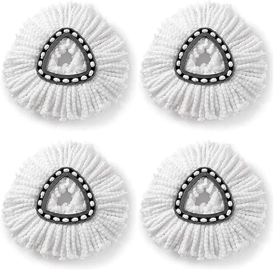 4PCS Mop Head Cloth Replacement Microfiber Mop Refills Spin Mop Cloth Replacement Head Compatible with Vileda O-Cedar Replacement Mop Heads