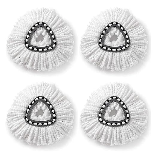 EtliN 4PCS Mop Head Cloth Replacement Microfiber Mop Refills Spin Mop Cloth Replacement Head Compatible with Vileda O-Cedar Replacement Mop Heads