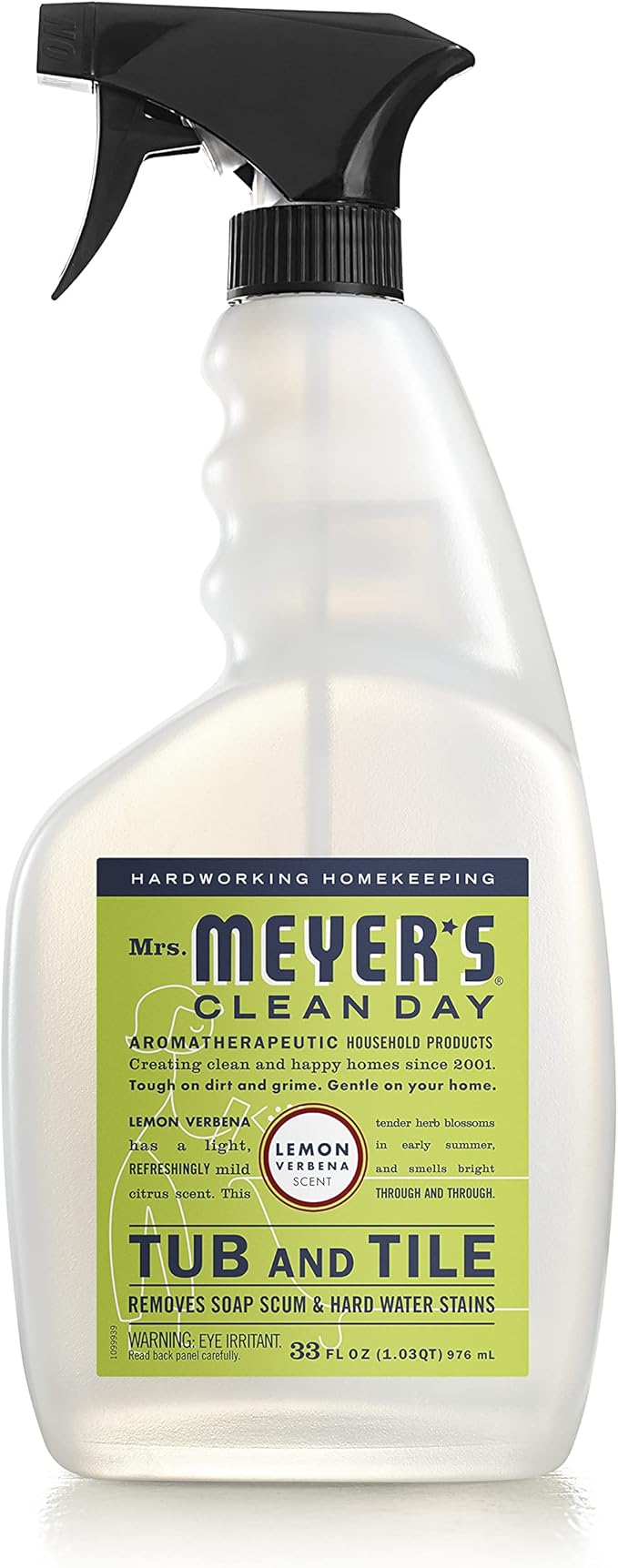 Mrs. MEYER'S Clean Day Lemon Verbena Tub and Tile Cleaner 33 Fl Oz (Pack of 1)