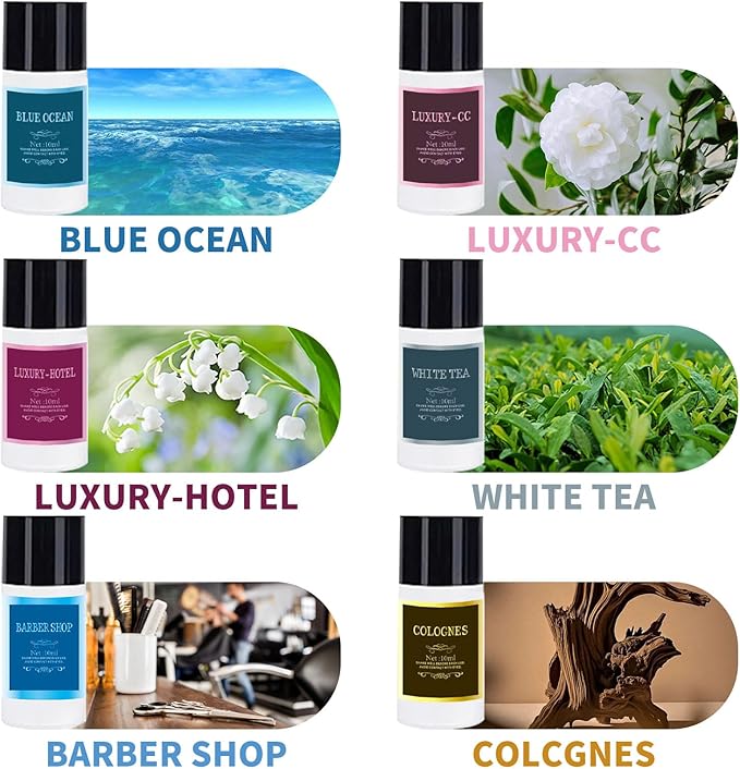 Car Air Freshener Refill Cologne Aromatherapy Oil 30 PCS, Essential Oils Mixed Fragrance Set for Car Diffusers (No Diffuser Included)
