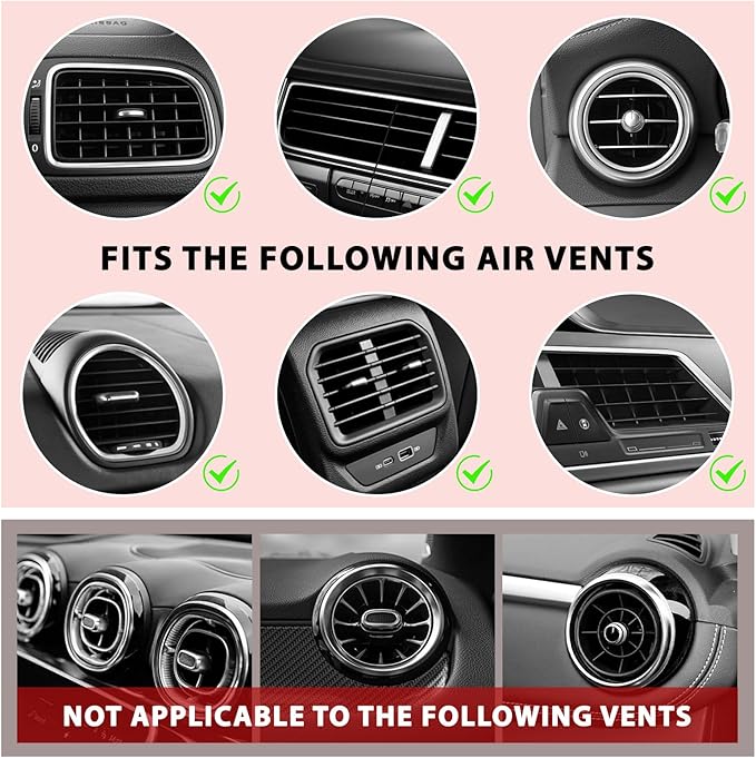 6 PCS Bow Car Air Freshener, Cute Bow Automotive Scent Air Fresheners Vent Clips, Coquette Vehicle Outlet Perfume Diffusers Interior Aesthetic Decorations for Women Girls (Multi-Color)