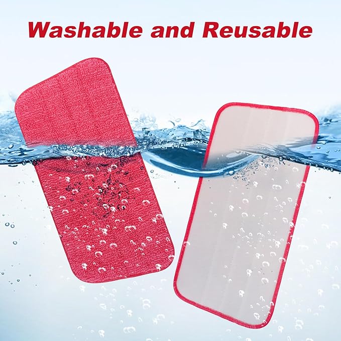 Mop Replacement Pads Compatible with OXO Good Grips Spray Mop,Mircofiber Pad Refills for Floor Wet Dry Cleaning,Reusable Mopping Pad Replacement (2 Pack)