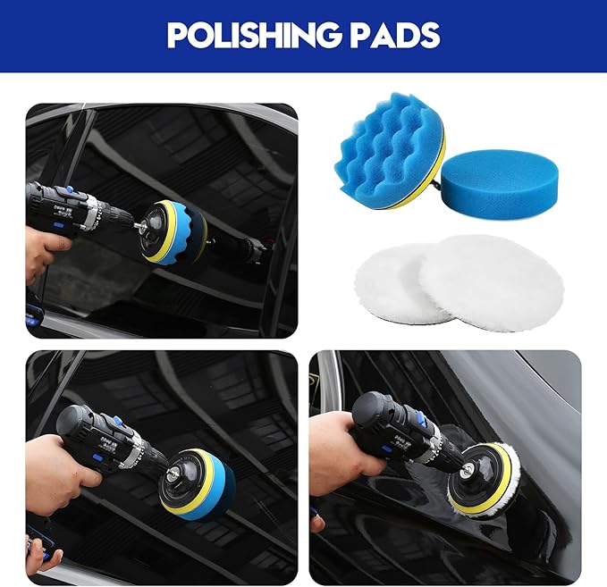 38Pcs Car Detailing Kit, Car Detailing Brush Set, Car Wash Cleaning Kit, Car Detailing Brushes, Professional Car Care Kit for Interior Exterior Wheels, Blue