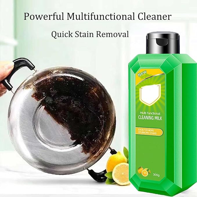 10.58oz Cleaning Milk House Cleaner,Multi Functional Cleaning Milk for Household Kitchen,Powerful Multifunctional Cleaner Liquid Milk,Multi Scene Cleansing Milks Stains Cleaner (1)
